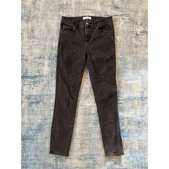 Loft Black Legging Crop Denim Jeans Size 2 / 26" - Picture 1 of 6